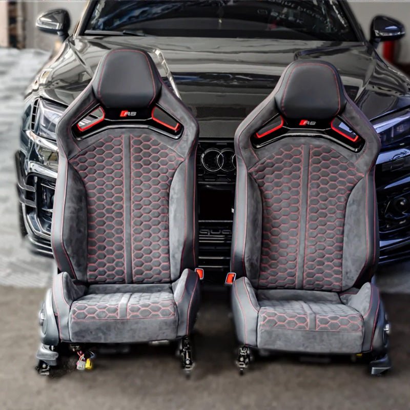 Audi RS Carbon Bucket Seats | OEM Frame, Dry Carbon Fiber Shell | RS3, RS4, RS5, RS6, RS7 - Carbon Bucket Seats