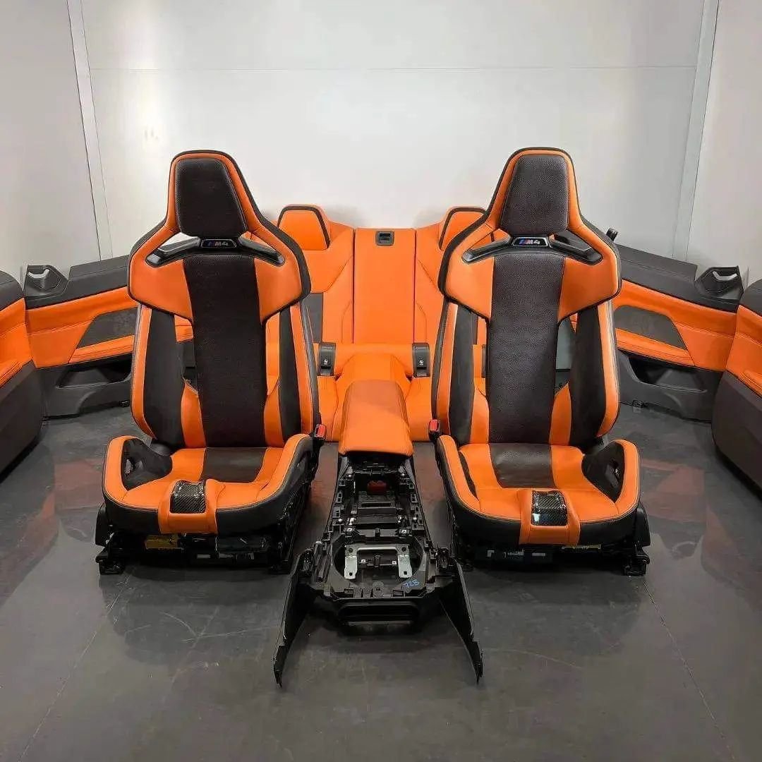 BMW M4 G82 Kyalami Orange Competition Interior (2021+) – OEM M Bucket Seats - Carbon Bucket Seats
