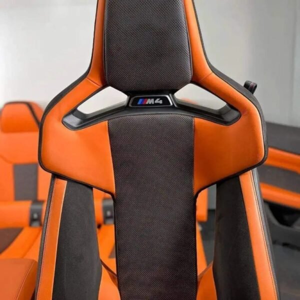 BMW M4 G82 Kyalami Orange Competition Interior (2021+) – OEM M Bucket Seats - Carbon Bucket Seats
